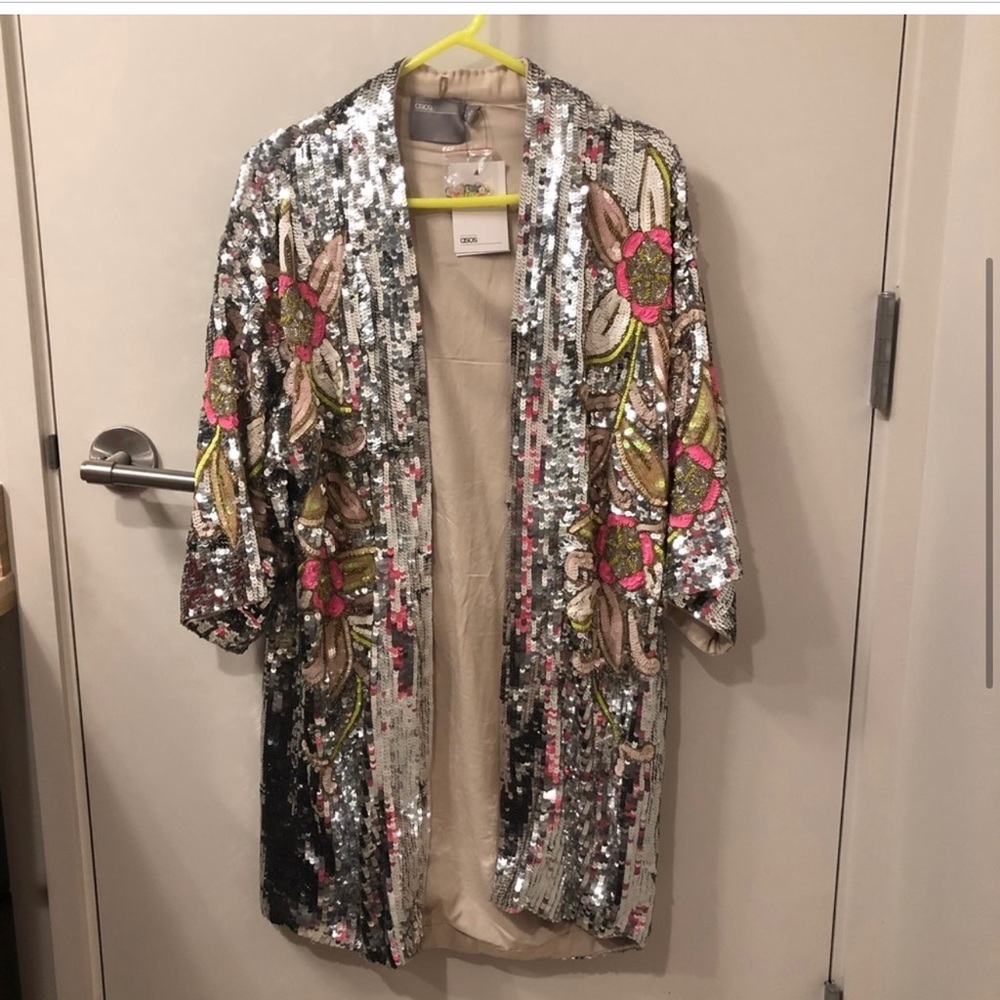 ASOS Festival Sequin Kimono - RARE & Blogger fave! - Picture 3 of 13